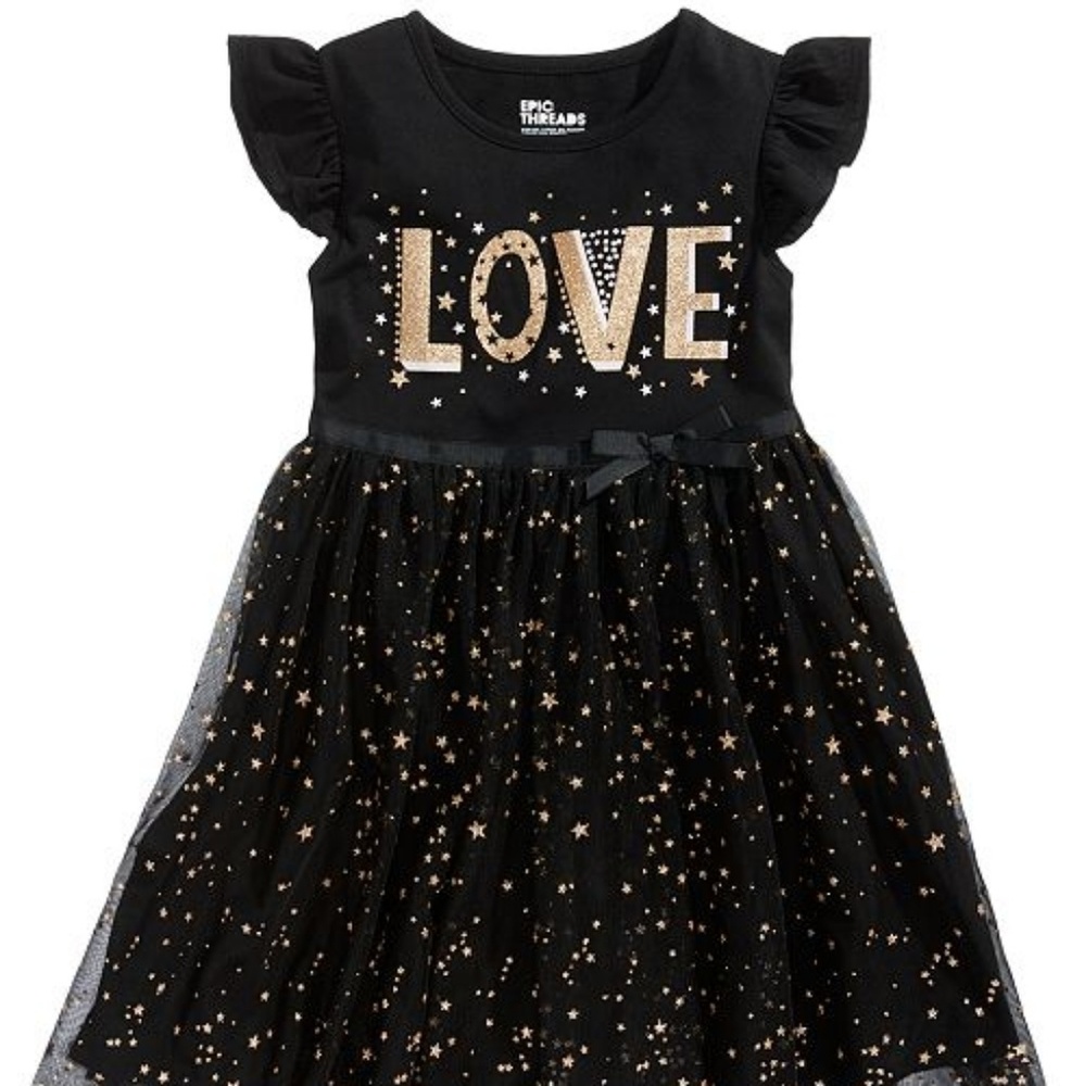 Beautiful dress with sparkly gold accents